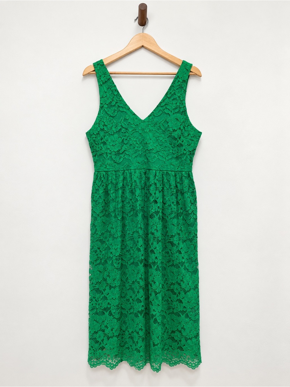 Simply Vera Vera Wang Green Lace Midi Dress Pockets